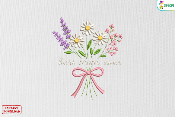 Best Mom Ever Floral Bouquet: Apparel Design Review