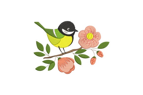 Bird Sitting Flowers: A Seasonal Embroidery Review