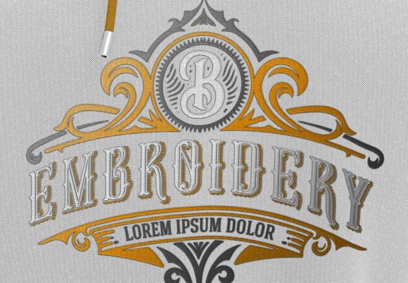 Embroidery Effect Mockup for Custom Apparel