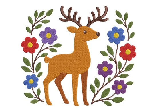 Floral Deer Embroidery Design: A Boutique Review