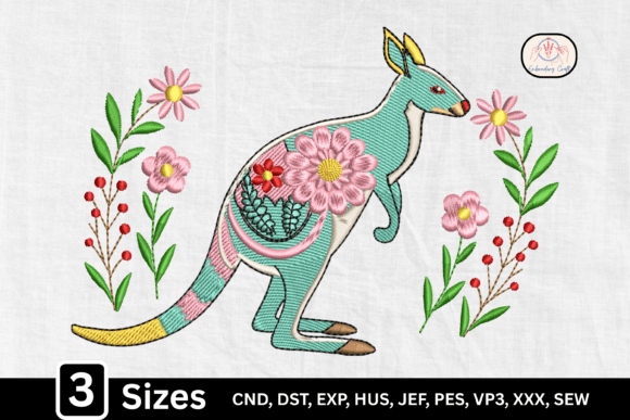 Floral Kangaroo Folk Art: An Embroidery Review