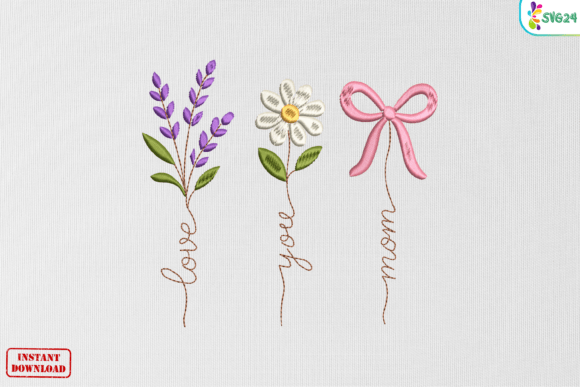 Floral Love You Mom Ribbon: An Embroidery Review
