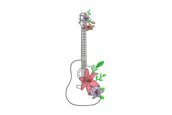 Flowers Guitar: A Seasonal Embroidery Design Review
