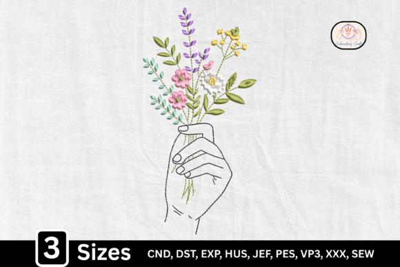 Line Art Floral Bouquet in Hand: A Designer’s Review