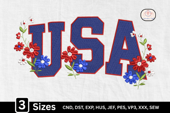 Patriotic Lettering Floral USA: An Embroidery Seller’s Review