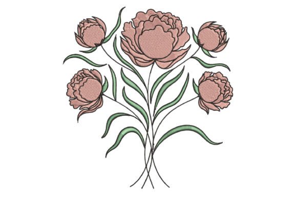 Peony Flowers Embroidery Design Review