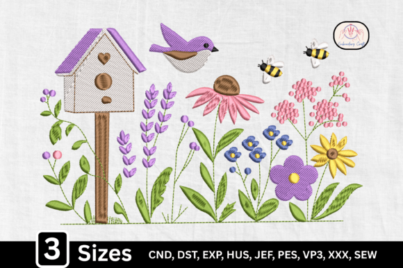 Spring Flowers Bee Birdhouse Design Review