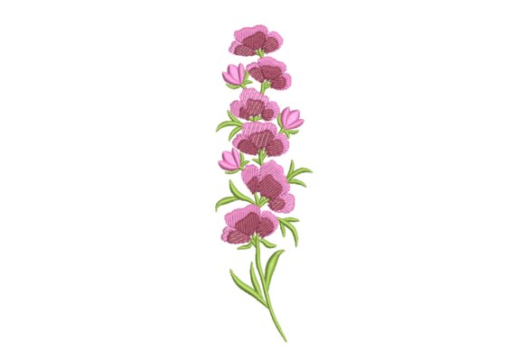 Tall Pink Flowers: An Embroidery Design Review